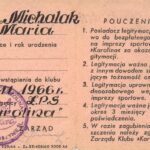 Dokument – legitymacja członkowska Klubu Sportowego Karolina, 1966 r.