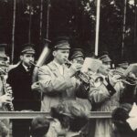 Jaworzyńska orkiestra dęta na stadionie miejskim - lata. 50.