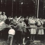 Jaworzyńska orkiestra dęta na stadionie miejskim - lata. 50.